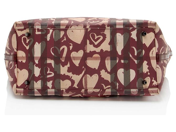Burberry Nova Check Tasche mit Gemalten Herzen Braun Beige - Ansicht 4