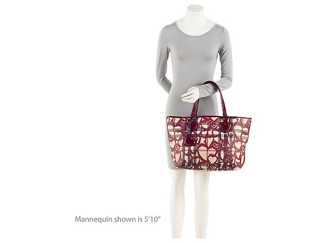 Burberry Nova Check Tasche mit Gemalten Herzen Braun Beige - Ansicht 5