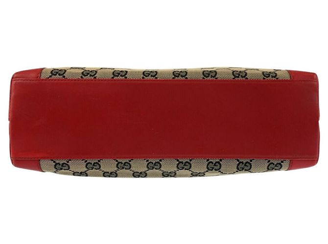 Gucci GG Canvas Leder Tragetasche Rot - Ansicht 10