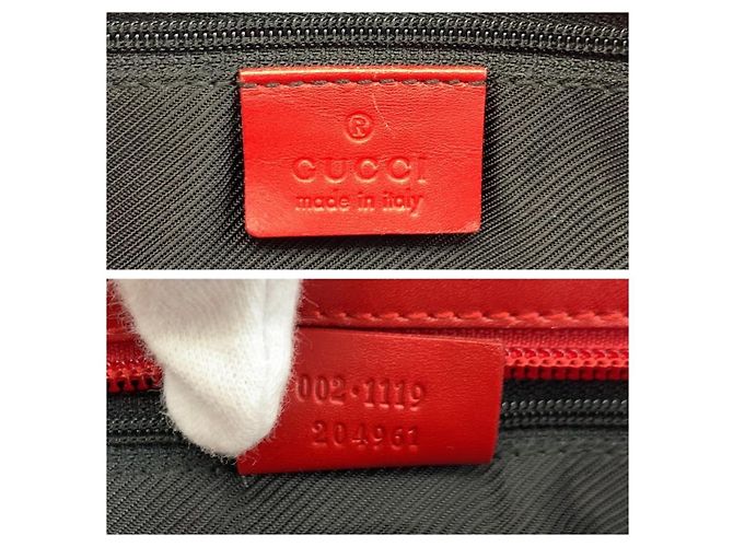 Gucci GG Canvas Leder Tragetasche Rot - Ansicht 3