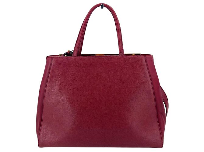 Fendi Lederhandtasche Rot Bordeaux - Ansicht 3