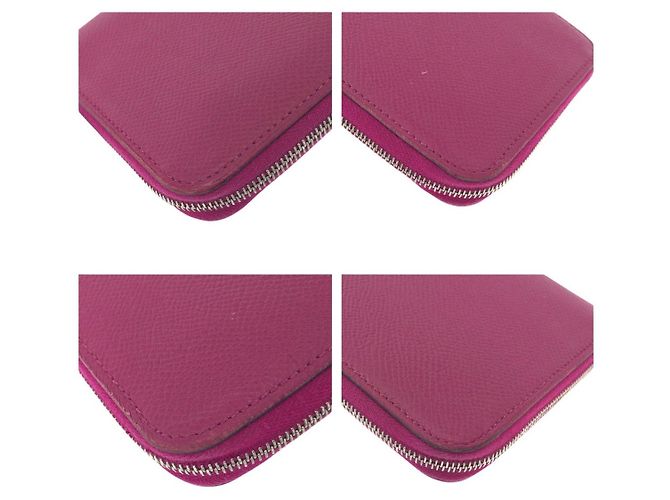 Hermès Portafoglio Hermes Azap Long Silk'in Rosa - vista 3