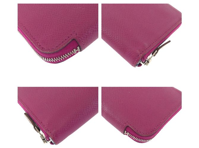 Hermès Portafoglio Hermes Azap Long Silk'in Rosa - vista 4