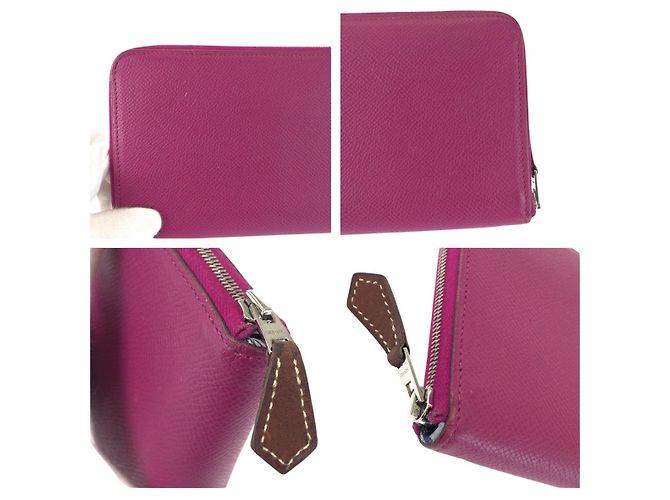 Hermès Portafoglio Hermes Azap Long Silk'in Rosa - vista 6