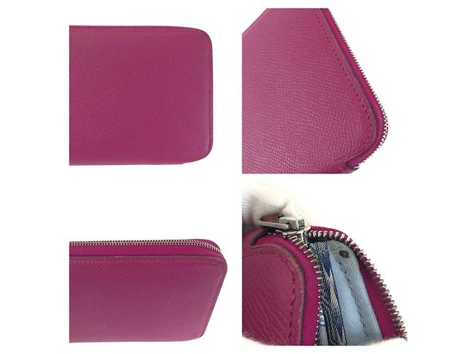 Hermès Portafoglio Hermes Azap Long Silk'in Rosa - vista 7