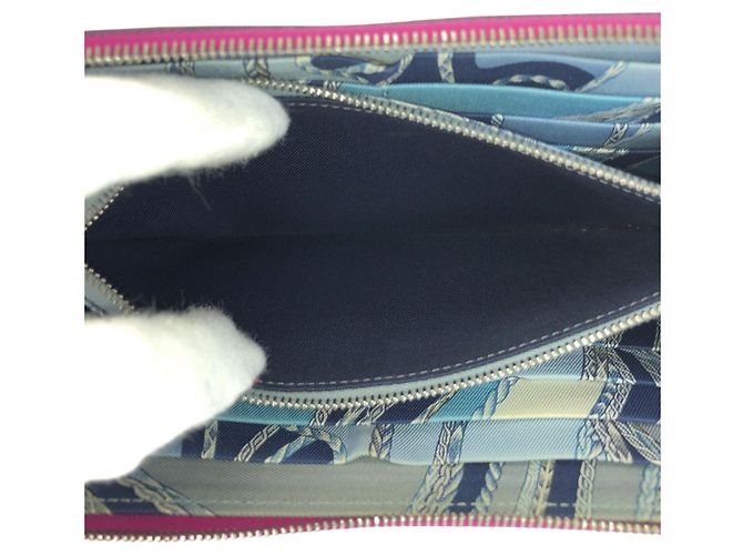 Hermès Portafoglio Hermes Azap Long Silk'in Rosa - vista 8