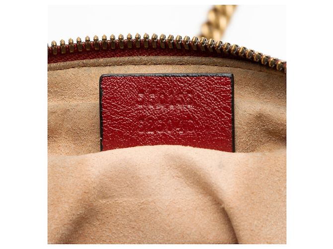 Bolso de hombro rectangular mini GG Marmont de cuero Matelassé Gucci Roja - vista 6