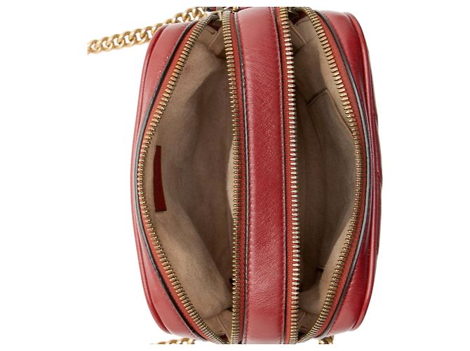 Bolso de hombro rectangular mini GG Marmont de cuero Matelassé Gucci Roja - vista 7