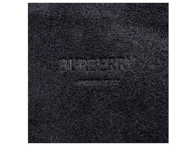 Borsa a Spalla Mini Crystal Knight in Camoscio Burberry Blu - vista 8