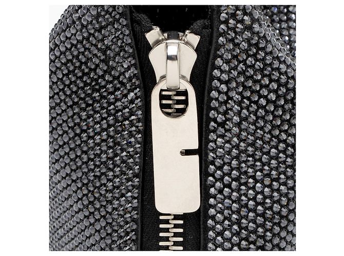 Borsa a Spalla Mini Crystal Knight in Camoscio Burberry Blu - vista 9
