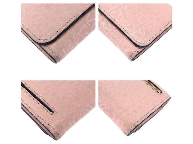 Portafoglio lungo in pelle Anagram Loewe Rosa - vista 3