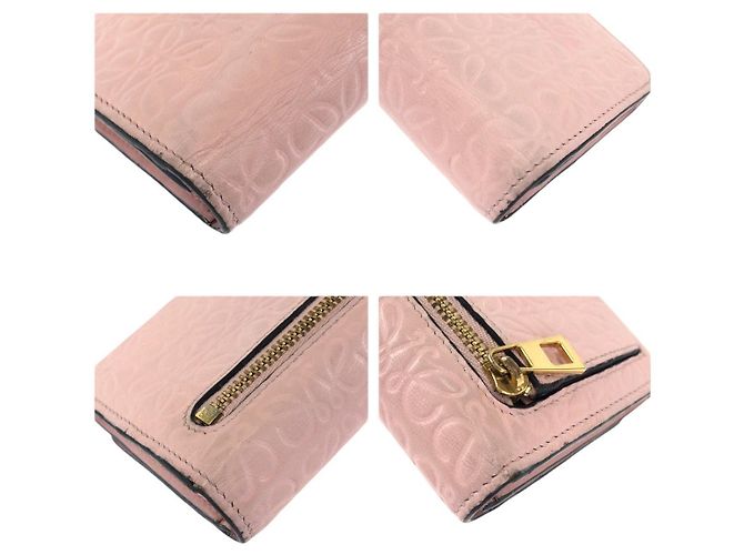 Portafoglio lungo in pelle Anagram Loewe Rosa - vista 4