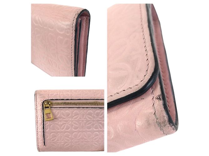 Portafoglio lungo in pelle Anagram Loewe Rosa - vista 5