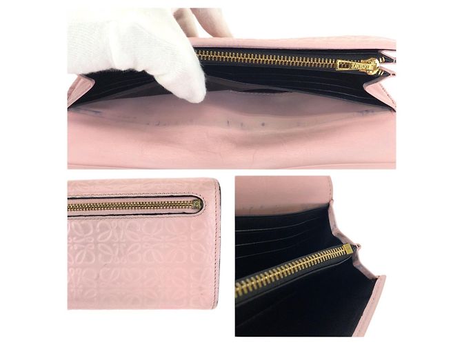 Portafoglio lungo in pelle Anagram Loewe Rosa - vista 6