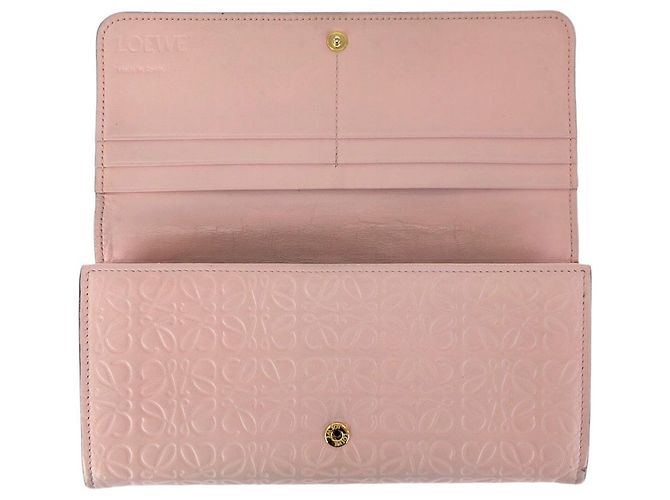 Portafoglio lungo in pelle Anagram Loewe Rosa - vista 7
