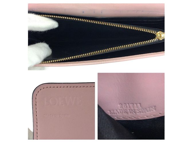 Portafoglio lungo in pelle Anagram Loewe Rosa - vista 8