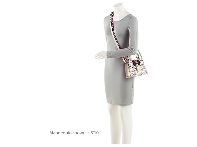 Gucci Leder Valentinstag Sylvie Mini Handtasche Blau - Ansicht 5