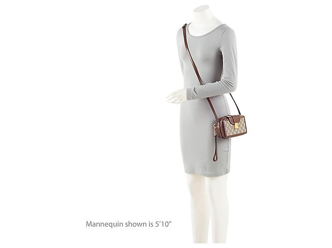 Borsa a tracolla Gucci GG Supreme Clasp Marrone Beige - vista 5