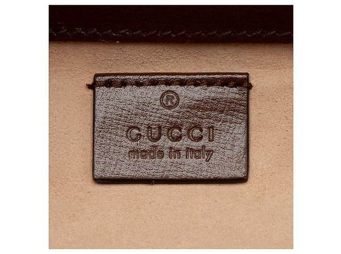 Borsa a tracolla Gucci GG Supreme Clasp Marrone Beige - vista 8