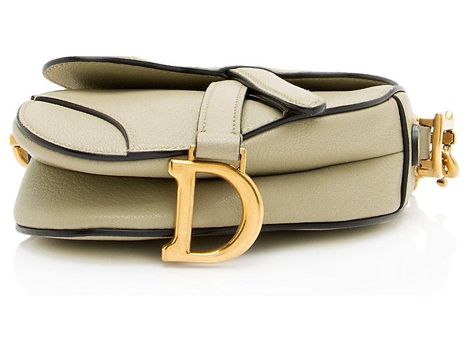 Sac Micro Saddle en Peau de Chèvre Dior Vert - vue 4