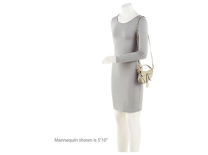 Sac Micro Saddle en Peau de Chèvre Dior Vert - vue 5