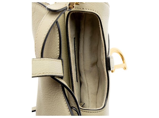 Sac Micro Saddle en Peau de Chèvre Dior Vert - vue 7