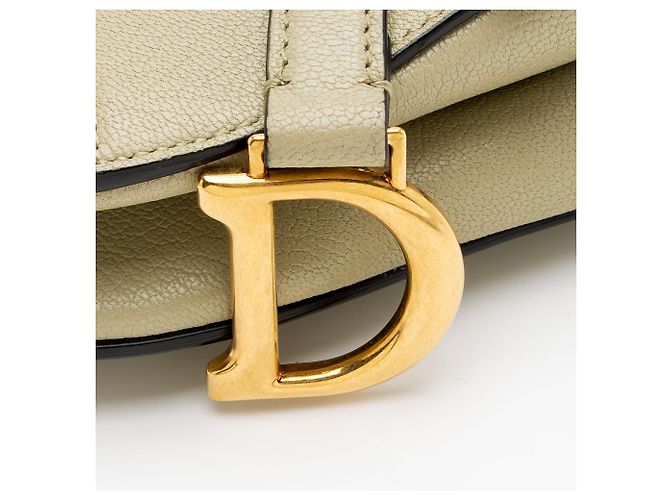 Sac Micro Saddle en Peau de Chèvre Dior Vert - vue 9