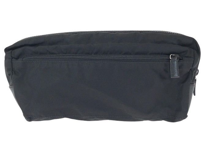 Clutch in pelle nylon Saffiano Tessuto di Prada Nero - vista 2