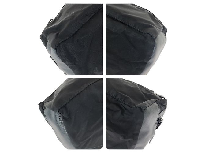 Clutch in pelle nylon Saffiano Tessuto di Prada Nero - vista 3