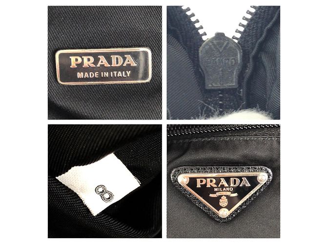 Clutch in pelle nylon Saffiano Tessuto di Prada Nero - vista 4