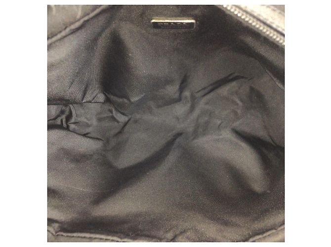 Clutch in pelle nylon Saffiano Tessuto di Prada Nero - vista 8