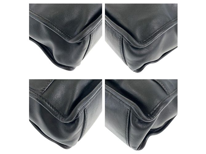 Borsa da lavoro in pelle nera Prada Nero - vista 4