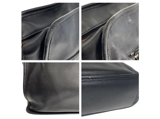 Borsa da lavoro in pelle nera Prada Nero - vista 5