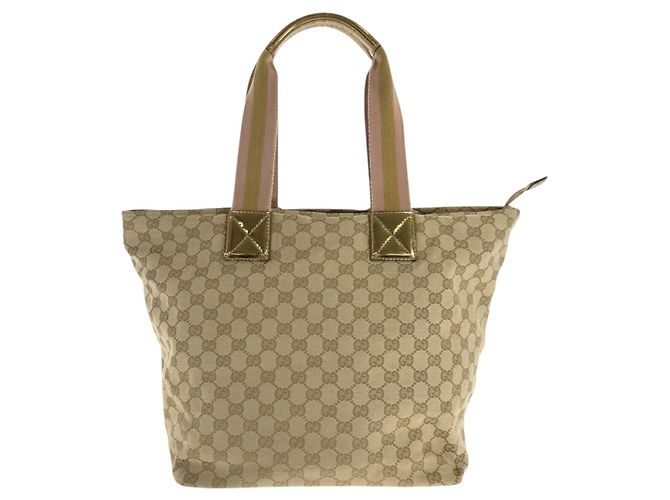 Bolsa tote Sherry Line em lona GG da Gucci Marrom Bege - vista 2