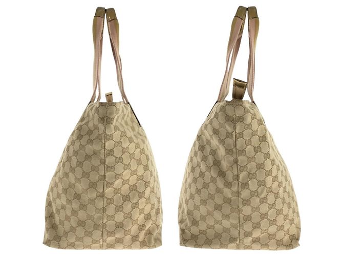 Bolsa tote Sherry Line em lona GG da Gucci Marrom Bege - vista 8