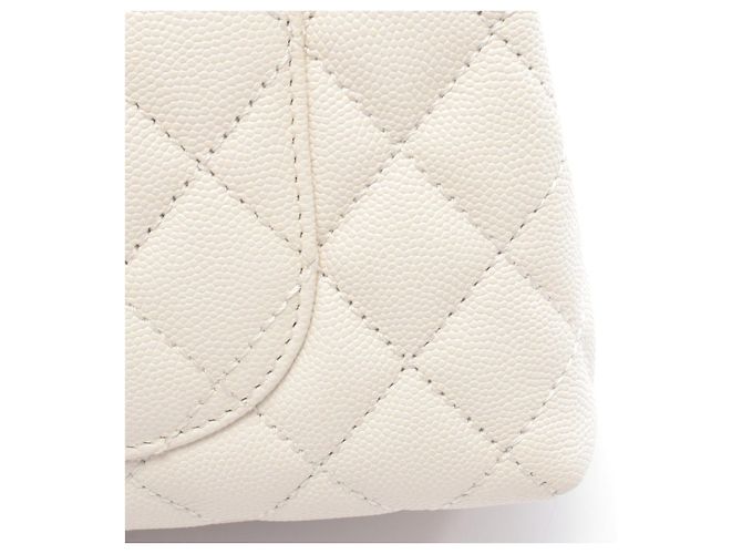 Borsa in pelle Chanel Coco Handle Flap Bianco - vista 6