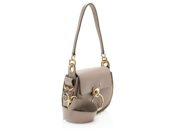 Chloé Bolso de Hombro Tess Small de Piel de Ternera Chloe Gris - vista 2