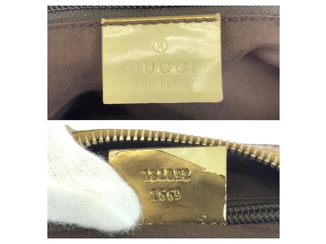 Borsa a Spalla in Tela GG e Pelle Verniciata Gucci - vista 4