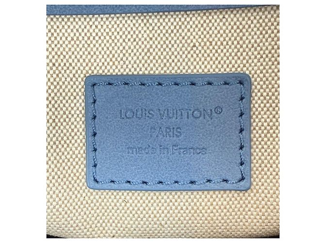 Borsa hobo Vagabond in denim Damier Louis Vuitton Blu - vista 3