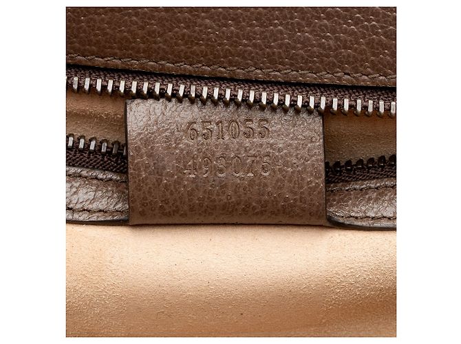 Gucci GG Supreme Ophidia Padlock Medium Borsa a Mano Marrone Beige - vista 6