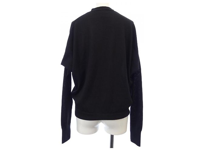 Cardigan in seta e cashmere Hermès 36 Nero - vista 2