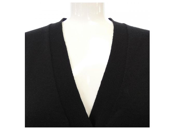 Cardigan in seta e cashmere Hermès 36 Nero - vista 5