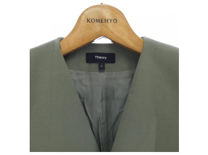 Chaqueta Theory Verde Caqui - vista 5