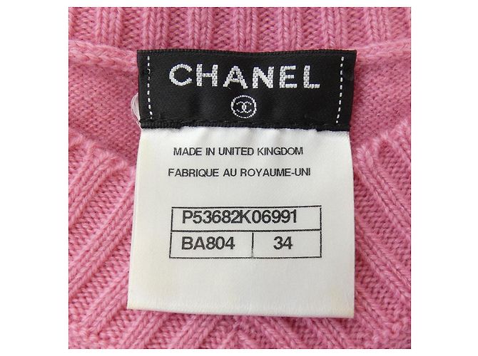 Chaleco de cachemira Chanel P53682K06991 Rosa - vista 4