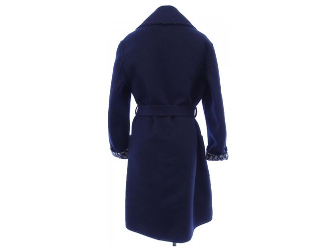 Abrigo de Lana Christian Dior Azul Azul marino - vista 2
