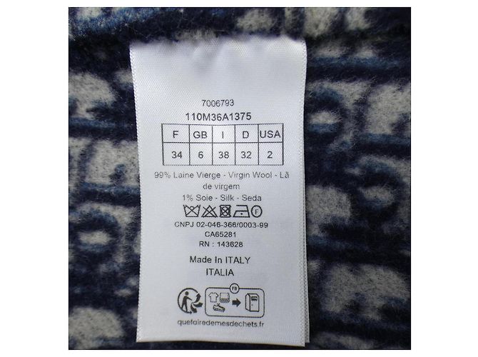 Abrigo de Lana Christian Dior Azul Azul marino - vista 4