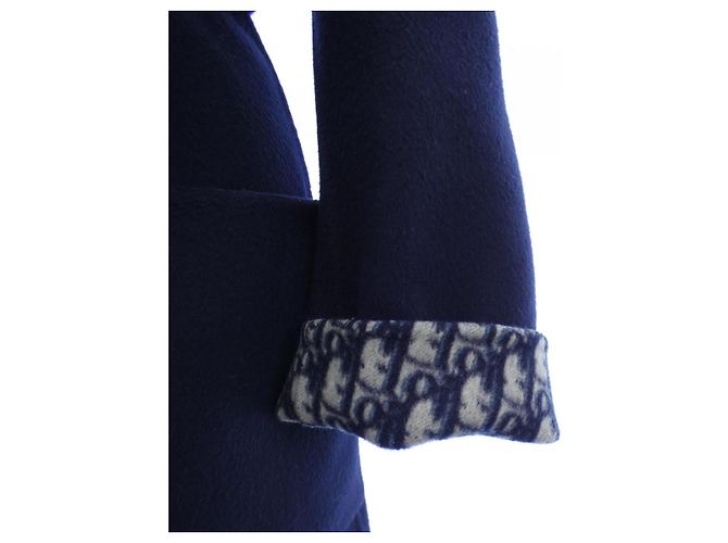 Abrigo de Lana Christian Dior Azul Azul marino - vista 7