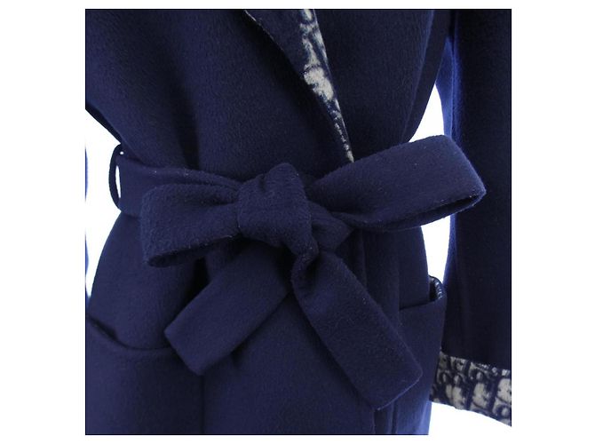 Abrigo de Lana Christian Dior Azul Azul marino - vista 8