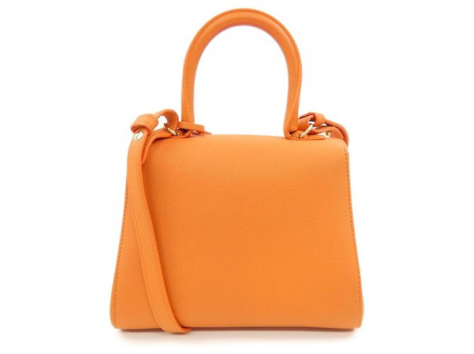 Borsa Delvaux Brillant Rodeo in vitello Arancione - vista 3
