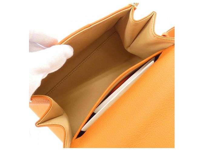 Borsa Delvaux Brillant Rodeo in vitello Arancione - vista 6